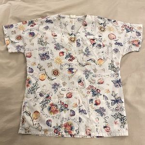 Small Button Up Barco Scrub Top